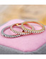 Fashion Rose Gold Full Diamond Decorated Simple Ring