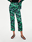 Fashion Green Leaf Shape Pattern Decorated Pants
