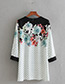Fashion Black+white Dots Shape Pattern Decorated Long Sleeves Dress
