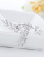 Fashion Silver Color Leaf Shape Design Tassel Earrings