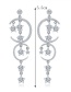 Fashion Silver Color Moon&star Shape Design Earrings