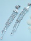Fashion Silver Color Tassel Decorated Pure Color Earrings