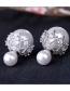 Fashion Silver Color Round Shape Decorated Lace Earrings