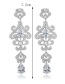 Fashion White Hollow Out Design Flower Earrings
