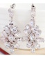 Fashion White Oval Shape Design Earrings