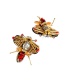 Fashion Red Bee Shape Decorated Earrings