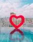 Fashion Red Heart Shape Decorated Swimming Ring