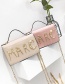 Fashion Pink Letter Shape Decorated Bag