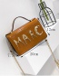Fashion Beige Letter Shape Decorated Bag