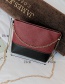 Fashion Claret-red Color-matching Decorated Bag