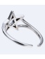 Fashion Silver Color Star Shape Design Pure Color Ring