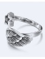 Fashion Silver Color Wing Shape Design Pure Color Opening Ring