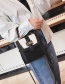 Fashion Black Belt Buckle Shape Decorated Bag