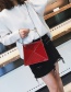 Fashion Claret-red Pure Color Decorated Bag