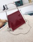 Fashion Claret-red Pure Color Decorated Bag