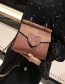 Fashion Brown Heart Shape Design Paillette Bag