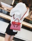 Fashion Red Paillette Decorated Pure Color Bag