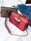 Fashion Claret-red Triangle Shape Decorated Bag