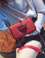 Fashion Claret-red Triangle Shape Decorated Bag