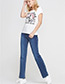 Fashion Blue Pure Color Decorated Jeans