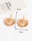 Fashion Gold Color Leaf Shape Design Hollow Out Earrings