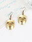 Fashion Gold Color Mask Shape Design Earrings