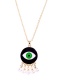 Fashion Gold Color Eye Shape Design Necklace