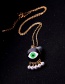 Fashion Gold Color Eye Shape Design Necklace