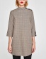 Fashion Gray Pure Color Decorated Long Sleeves Dress