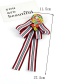 Fashion Red Round Shape Decorated Bowknot Brooch