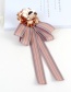 Fashion Pink Paillette Decorated Bowknot Brooch