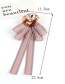 Fashion Pink Paillette Decorated Bowknot Brooch