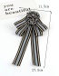 Fashion Black+white Diamond Decorated Bowknot Brooch