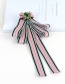 Fashion Pink+black Butterfly Shape Decorated Bowknot Brooch