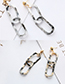 Fashion Black+beige Oval Shape Decorated Earrings