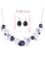 Fashion Blue Round Shape Decorated Multi-color Jewelry Sets