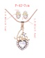 Fashion Gold Color Letter Shape Decorated Heart Jewelry Sets