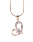Fashion Silver Color Full Diamond Decorated Heart Jewelry Sets