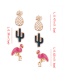 Fashion Gold Color Flamingos Shape Decorated Earrings(3pcs)