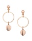 Fashion Gold Color Round Shape Decorated Earrings(3pcs)