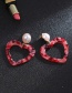 Fashion Orange Heart Shape Design Earrings