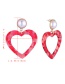Fashion Red Heart Shape Design Earrings