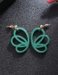 Fashion Green Wing Shape Decorated Earrings