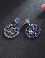 Fashion Gray Hollow Out Design Flower Earrings