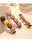 Fashion Yellow+pink Ball Shape Decorated Hair Clip