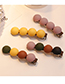 Fashion Yellow+pink Ball Shape Decorated Hair Clip