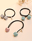 Fashion Gray+pink Square Shape Decorated Hair Band