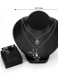 Fashion Silver Color Flower Shape Decorated Jewelry Set( 3 Pcs )
