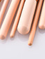 Fashion Pink Round Shape Decorated Makeup Brush(8 Pcs )