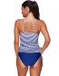 Fashion Blue+white Stripe Pattern Decorated Swimwear